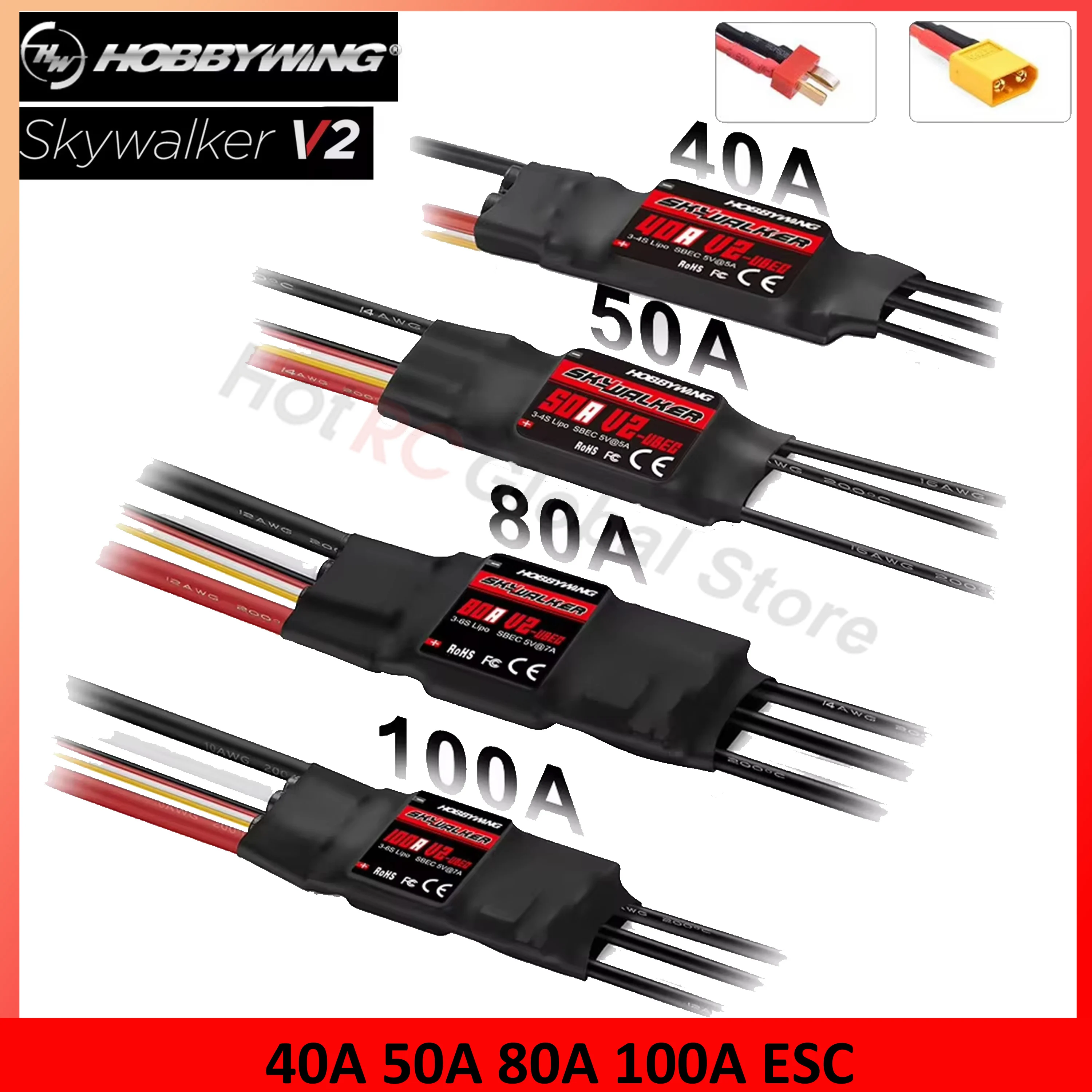 Rc Hobby Motor - HOBBYWING Skywalker-CONTROLADOR DE VELOCIDAD ESC sin